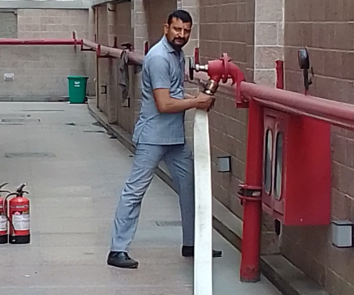 Fire hydrant training exercise