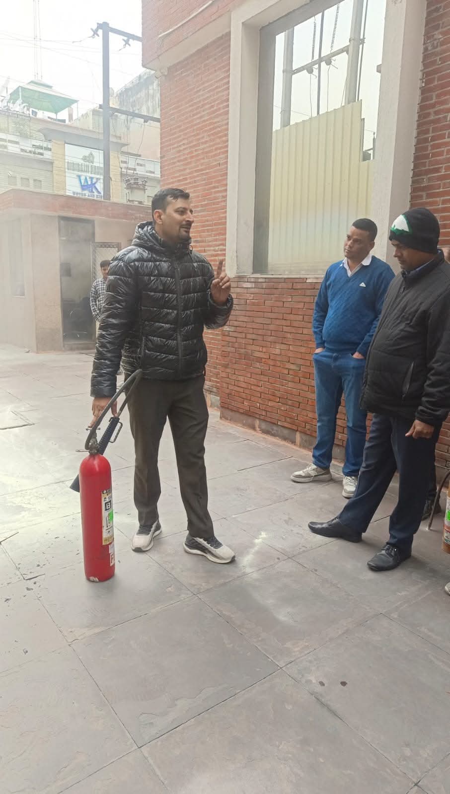 Hands-on fire equipment practice